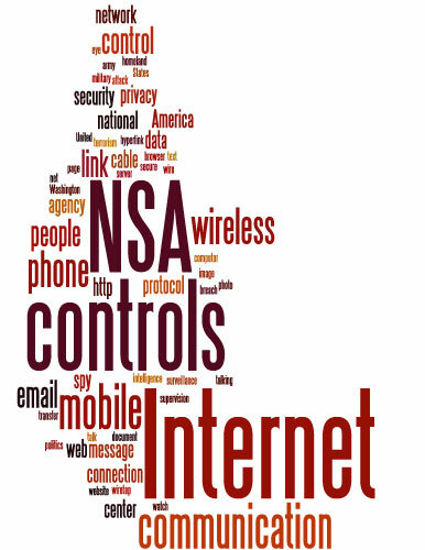 Controllo NSA illustrazione comunicazione Internet