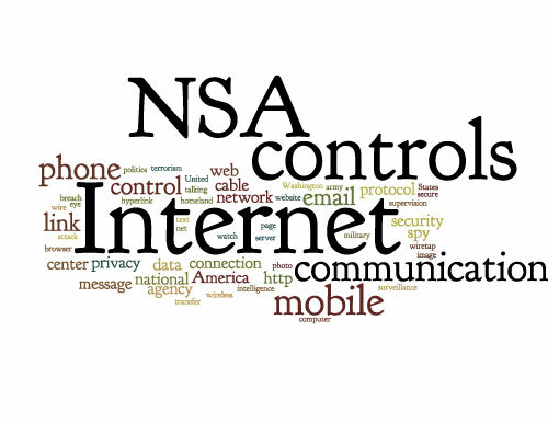 La NSA controla la ilustración vectorial Internet