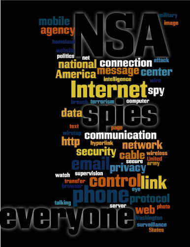 NSA espionne tout le monde vector illustration