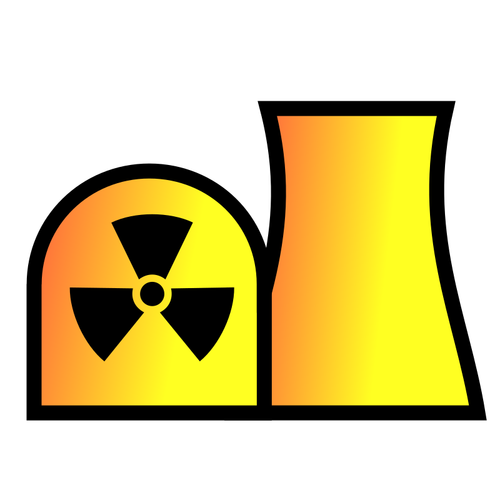 Símbolo de mapa de planta de energia nuclear