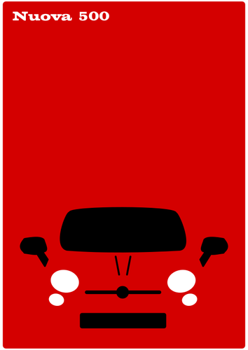 Affiche de voiture rouge