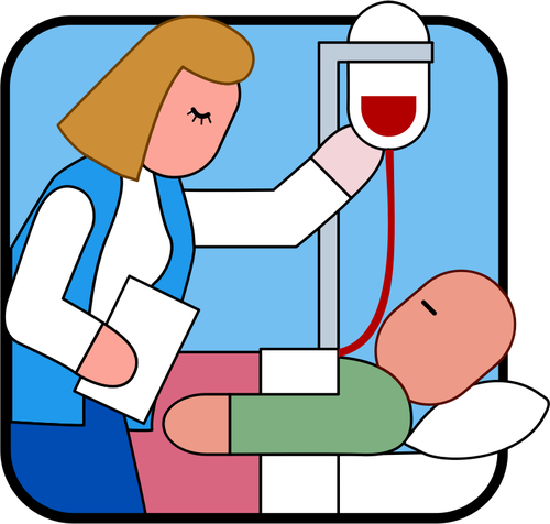 ممرضة مع IV