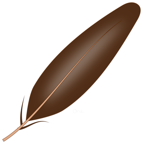Vector de dibujo de pluma sombra marrón