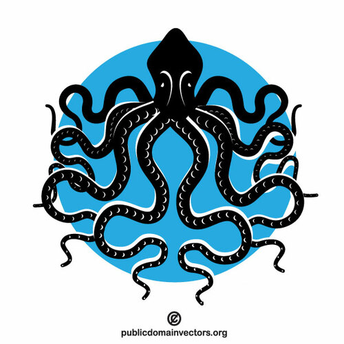 Octopus vektor ClipArt-bild