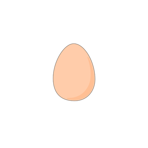 Vector image of egg with black border