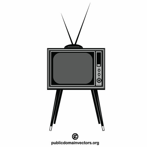 Starý televizor s anténou