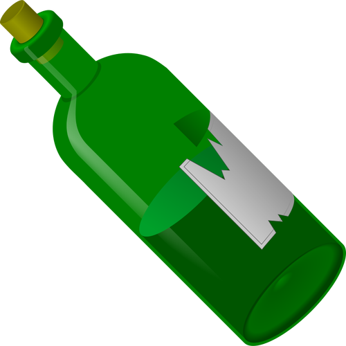 Grüne Flasche Vektor-ClipArt