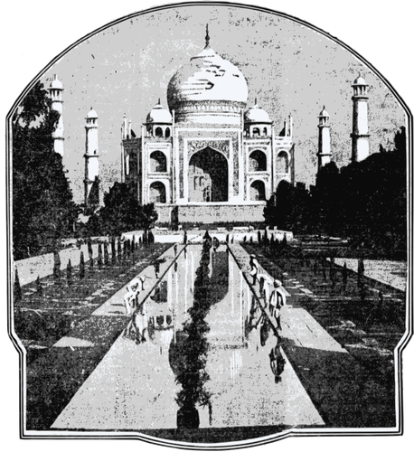 Clipart vectoriels de vieille photo du Taj Mahal