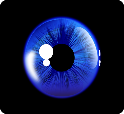 Ojo azul profundo