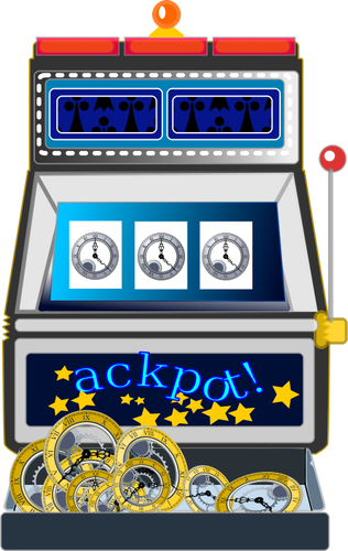 Jackpot Speelautomaat vectorillustratie