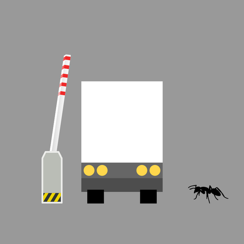 Wektor clipart Truck pozostawiając parkingu