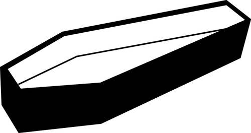 Silhouette vector image of coffin