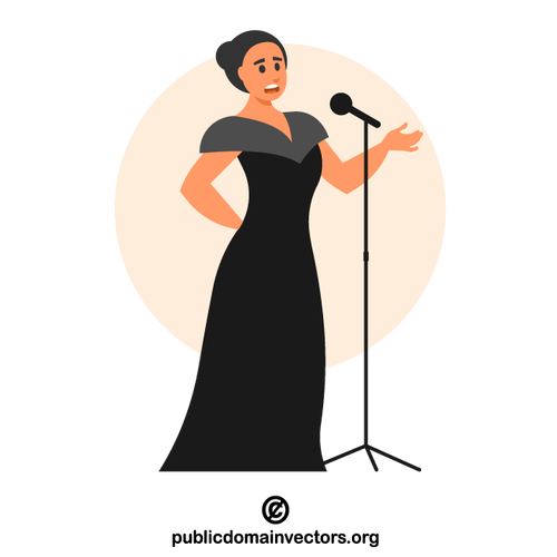 Vector del cantante de ópera