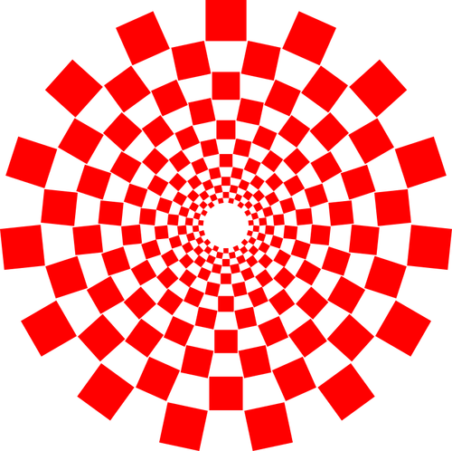 Vector tekening van de kwadraten verbonden als spiralen