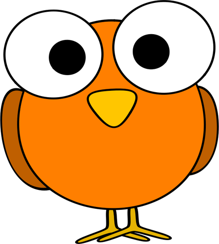 Paarse grote eyed vogel glinsterende clip art