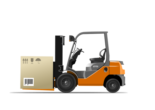 वेक्टर forklift का चित्रण