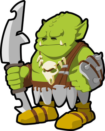 Orc warrior vector image