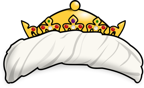 Vektor ilustrasi oriental mahkota