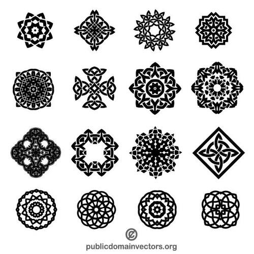 Ornamentos decorativos vector pack