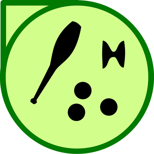 Vector Illustrasjon sjonglering utstyr ikonet