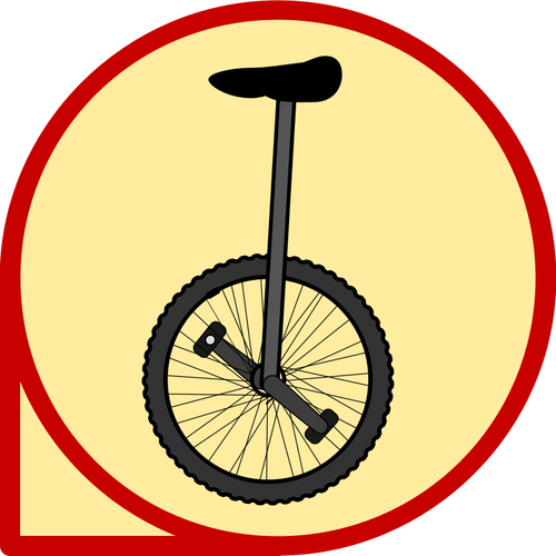 Unicycle आइकन वेक्टर ड्राइंग