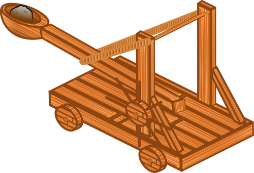 Catapult device vector image