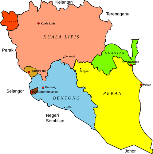 马来西亚彭亨州地图