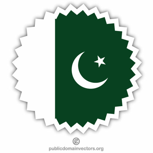 Pakistansk flagg klistremerke utklipp