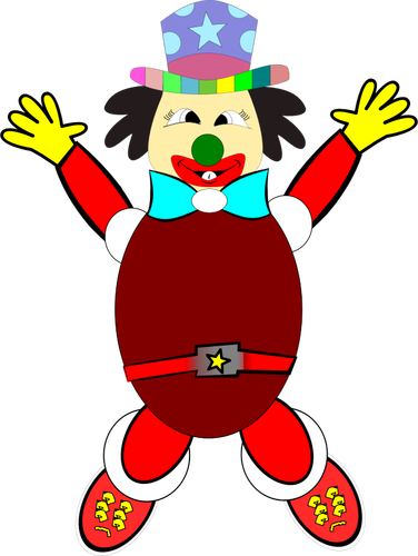 Image clipart vectoriel du saut de clown