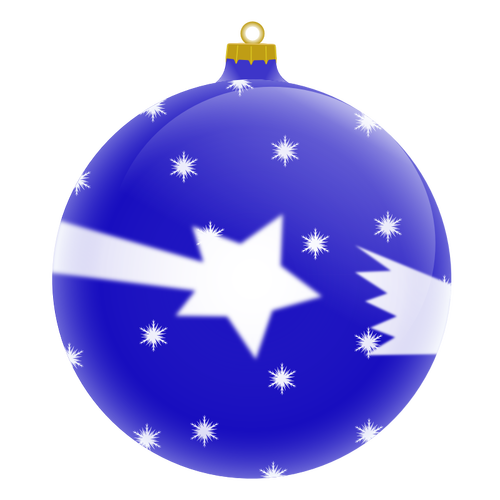 Blue Christmas ornament vector afbeelding