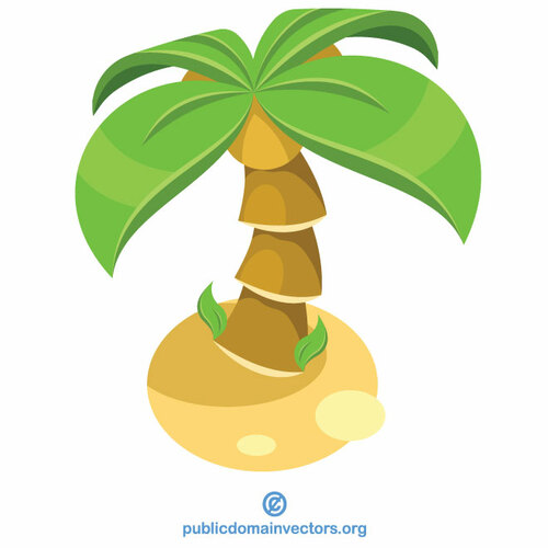 Пальмовое дерево мультфильм клип искусства