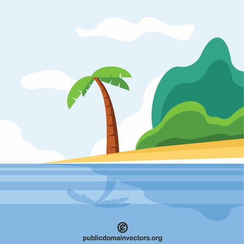 Palmträd och havet
