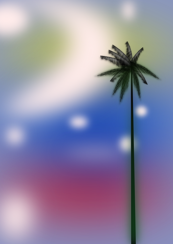 Palm unter Himmel Vektor-Bild