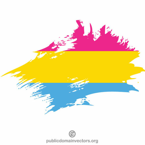 Pansexual bendera cat spatter