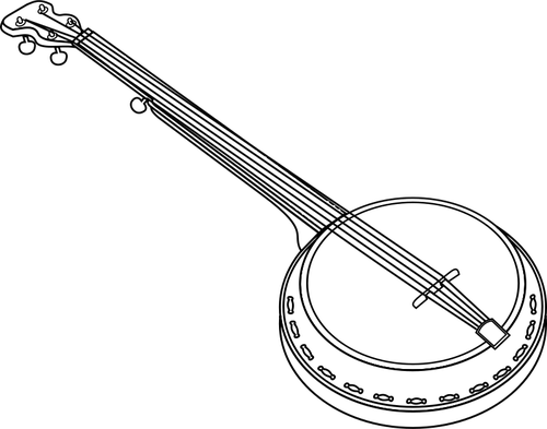 Vectorillustratie van banjo snaarinstrument