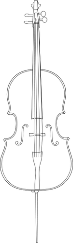 Cello vector line drawing