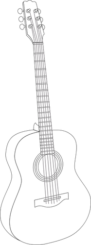 Ilustración de vector de guitarra acústica