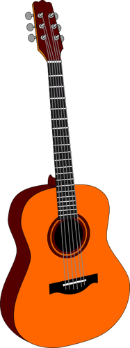 Gráficos del vector de la guitarra acústica clip art