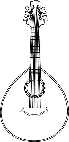 Mandoline vector lijntekening