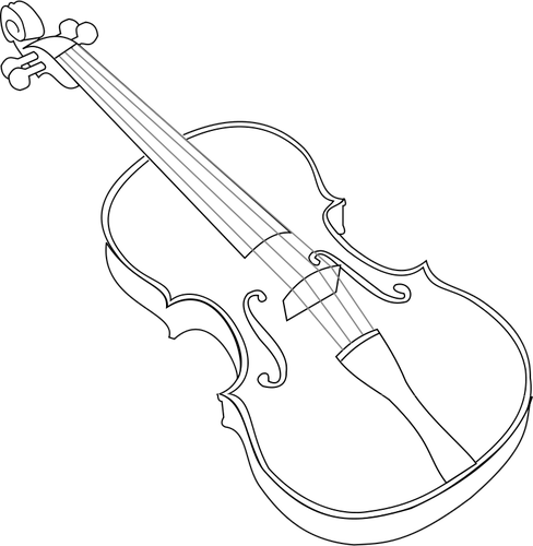 Grafika wektorowa kontur o skrzypce