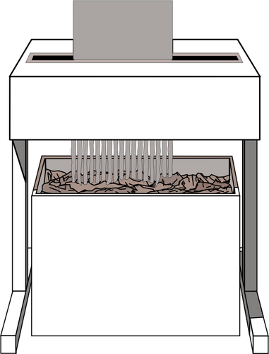 Papper shredder vektorbild