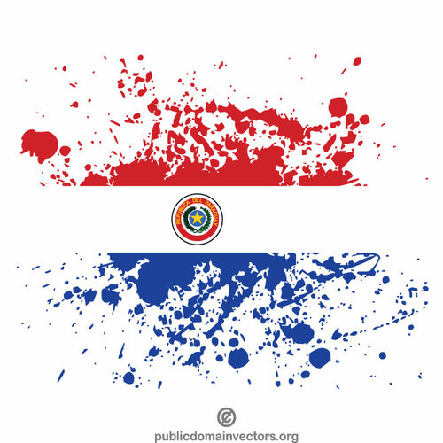 Projections d’encre drapeau Paraguay