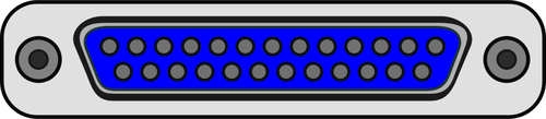 Параллельный компьютер DB25 вилка векторные иллюстрации