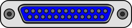 平行 DB25 计算机插头矢量图