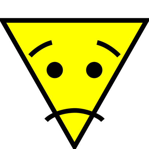 Confused triangle face icon vector image