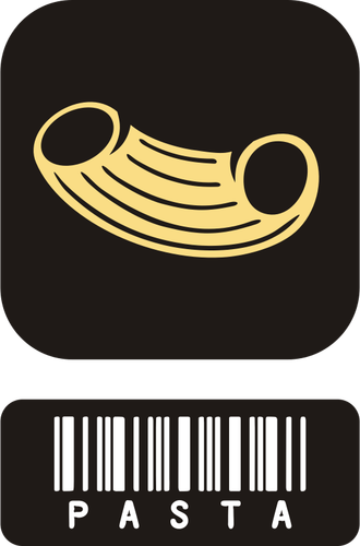 Pasta pictogram vector tekening