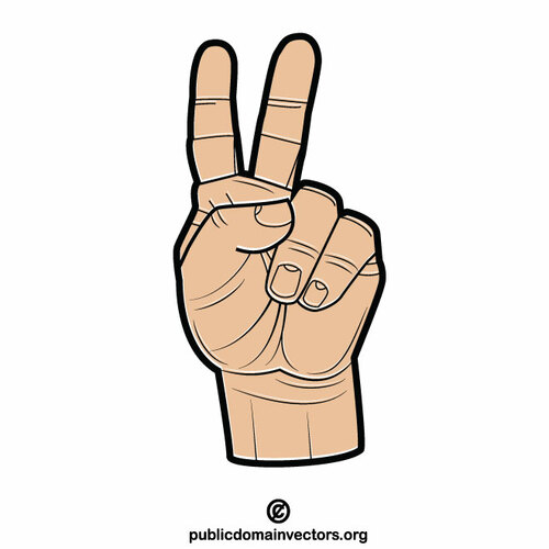 Gesto della mano segno di pace