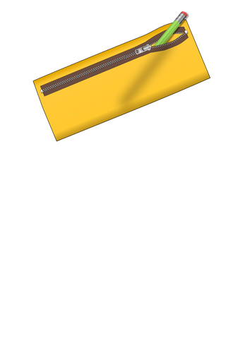 Caixa de lápis amarelo