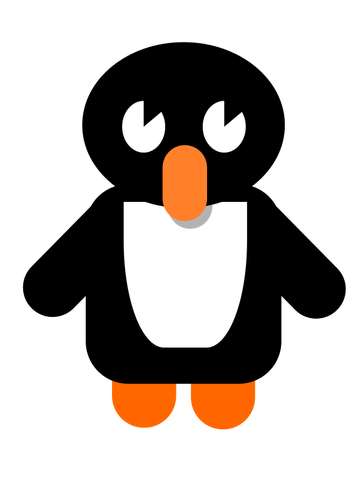 Pinguin desen animat stil ilustrare