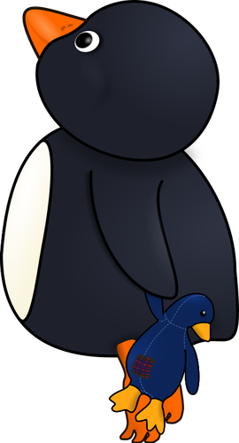 Vector de bebé pingüino